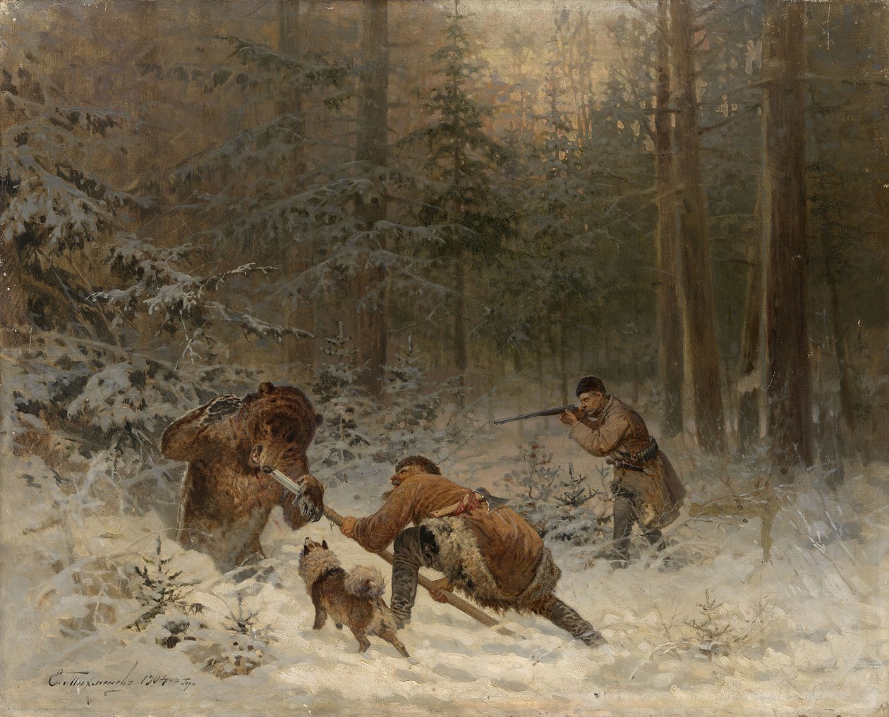 Berenjacht door Evgeny Alexandrovich Tichmenev