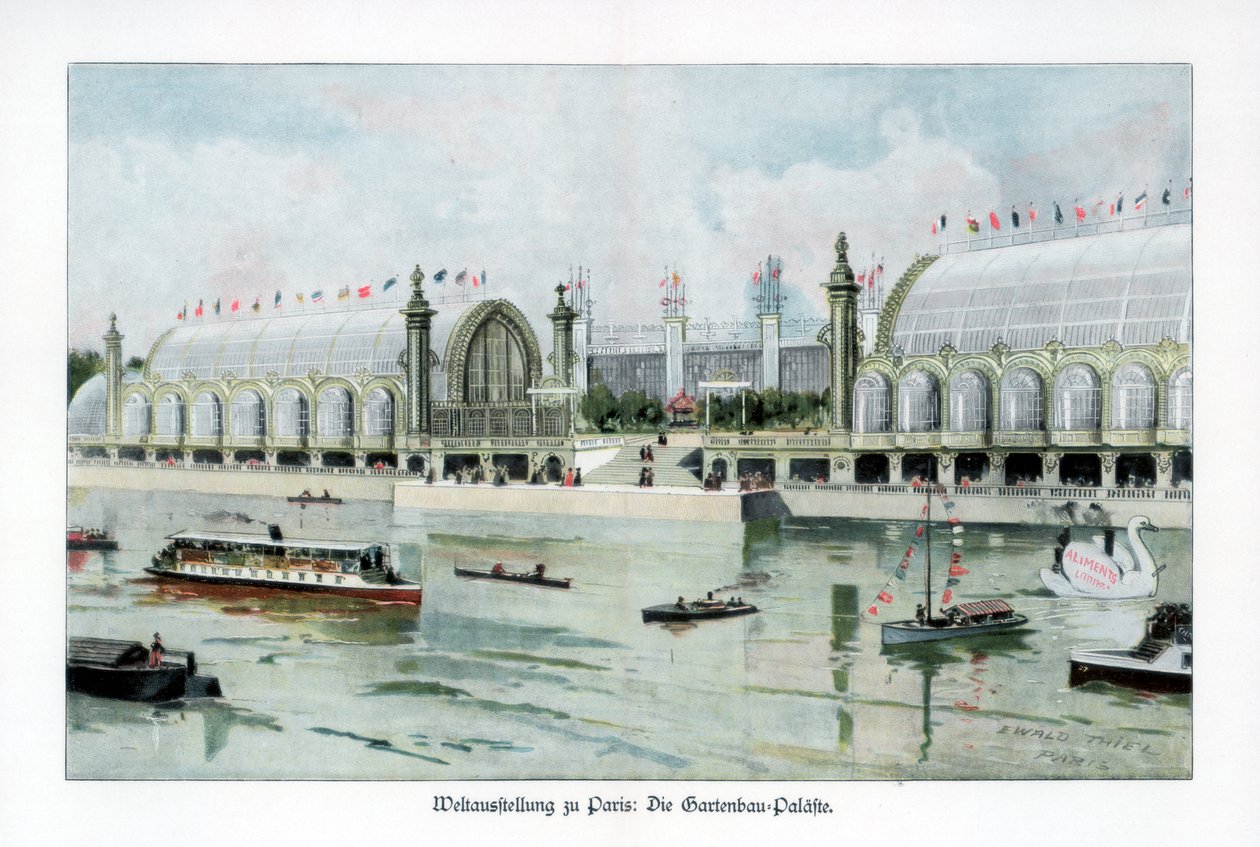 Paleis van Tuinbouw, Wereldtentoonstelling Parijs, 1889, 1900 door Ewald Thiel