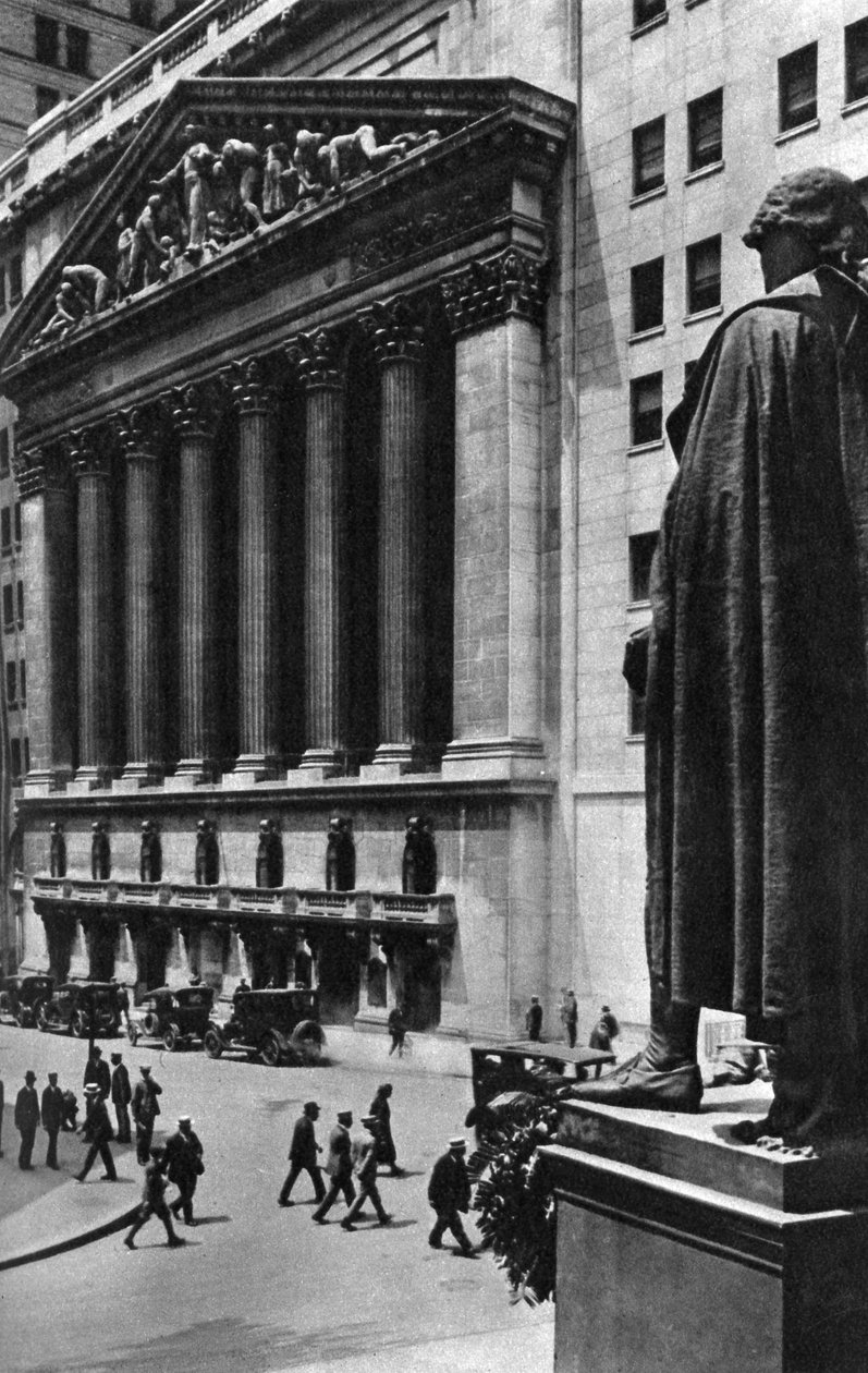 New York Stock Exchange, New York City, VS, ca. 1930s door Ewing Galloway