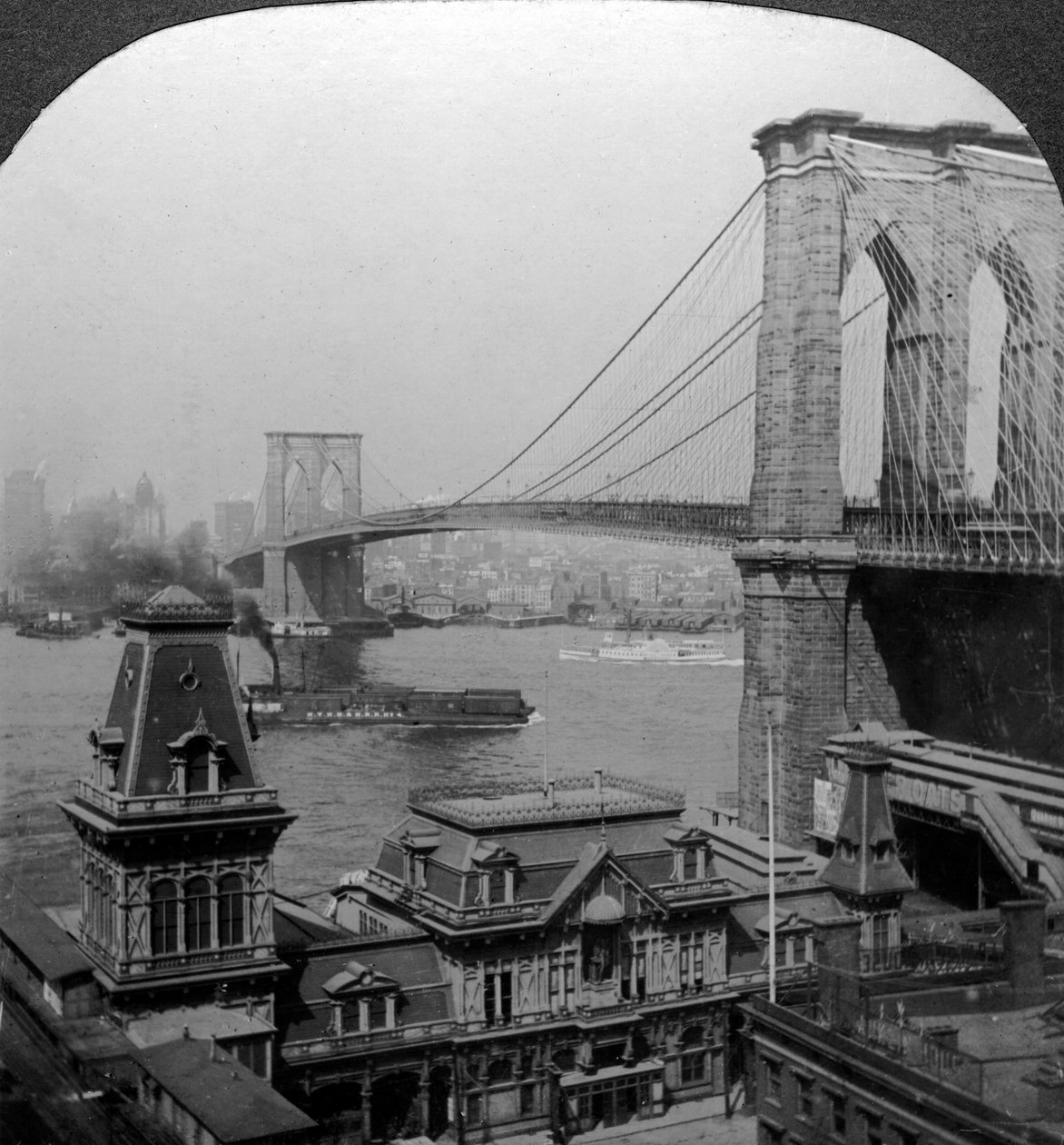 Brooklyn Bridge, New York, VS door Excelsior Stereoscopic Tours