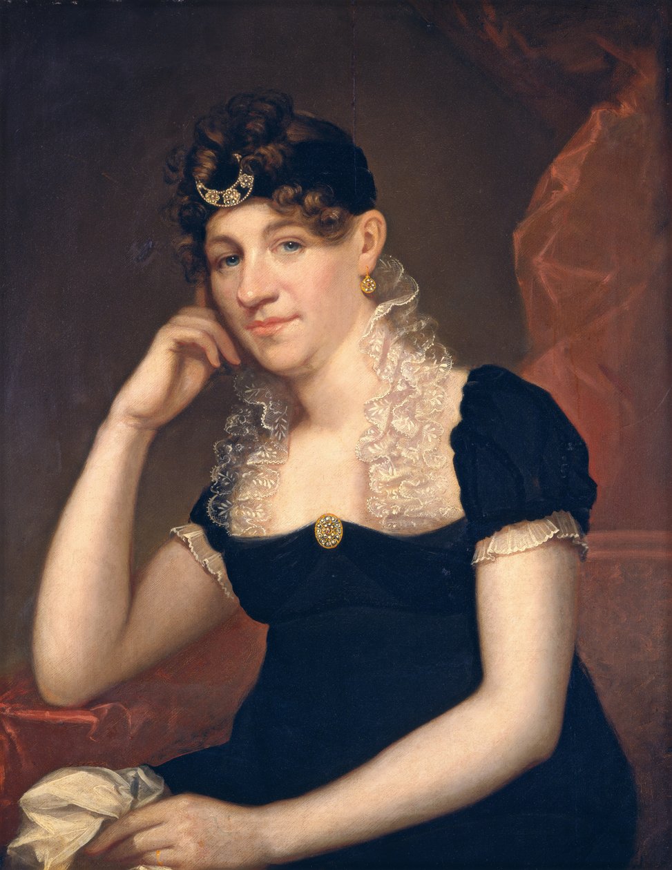 Maria Gansevoort Melvill (Mrs. Allan Melvill), c.1815 (oil on wood) door Ezra Ames