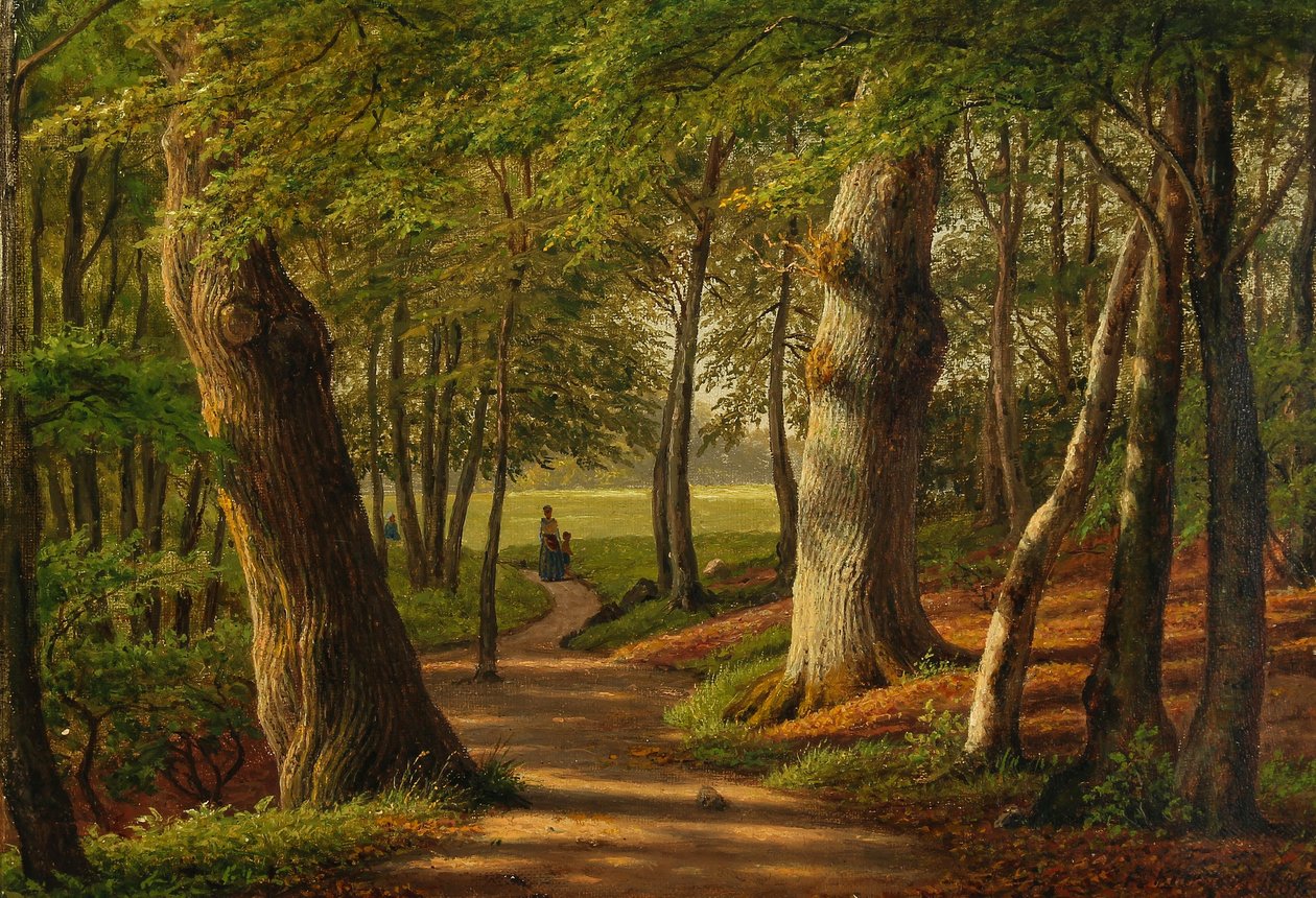 Het bos bij Hellebæk door F.C. Kiærskou