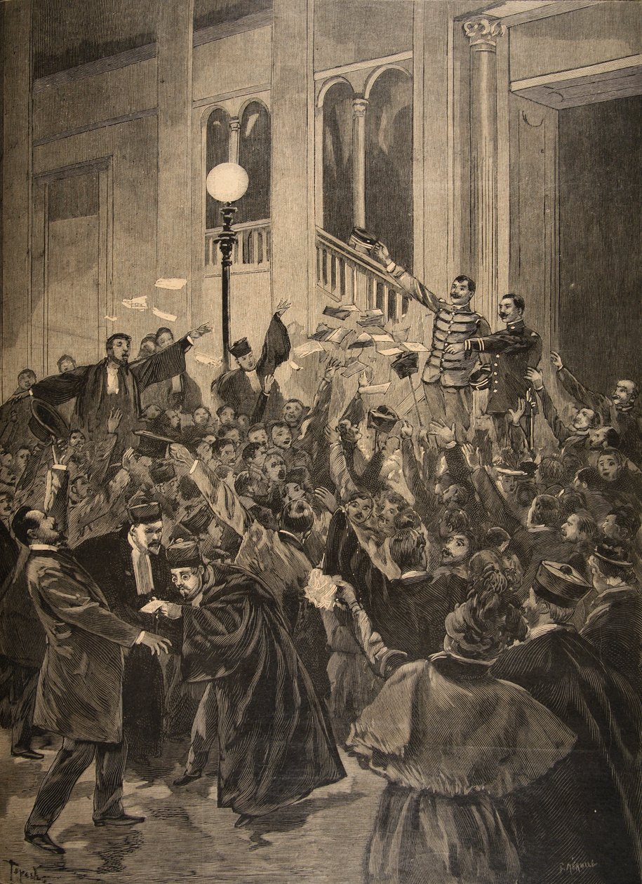 Het Vonnis van de Zola Affaire, illustratie uit 