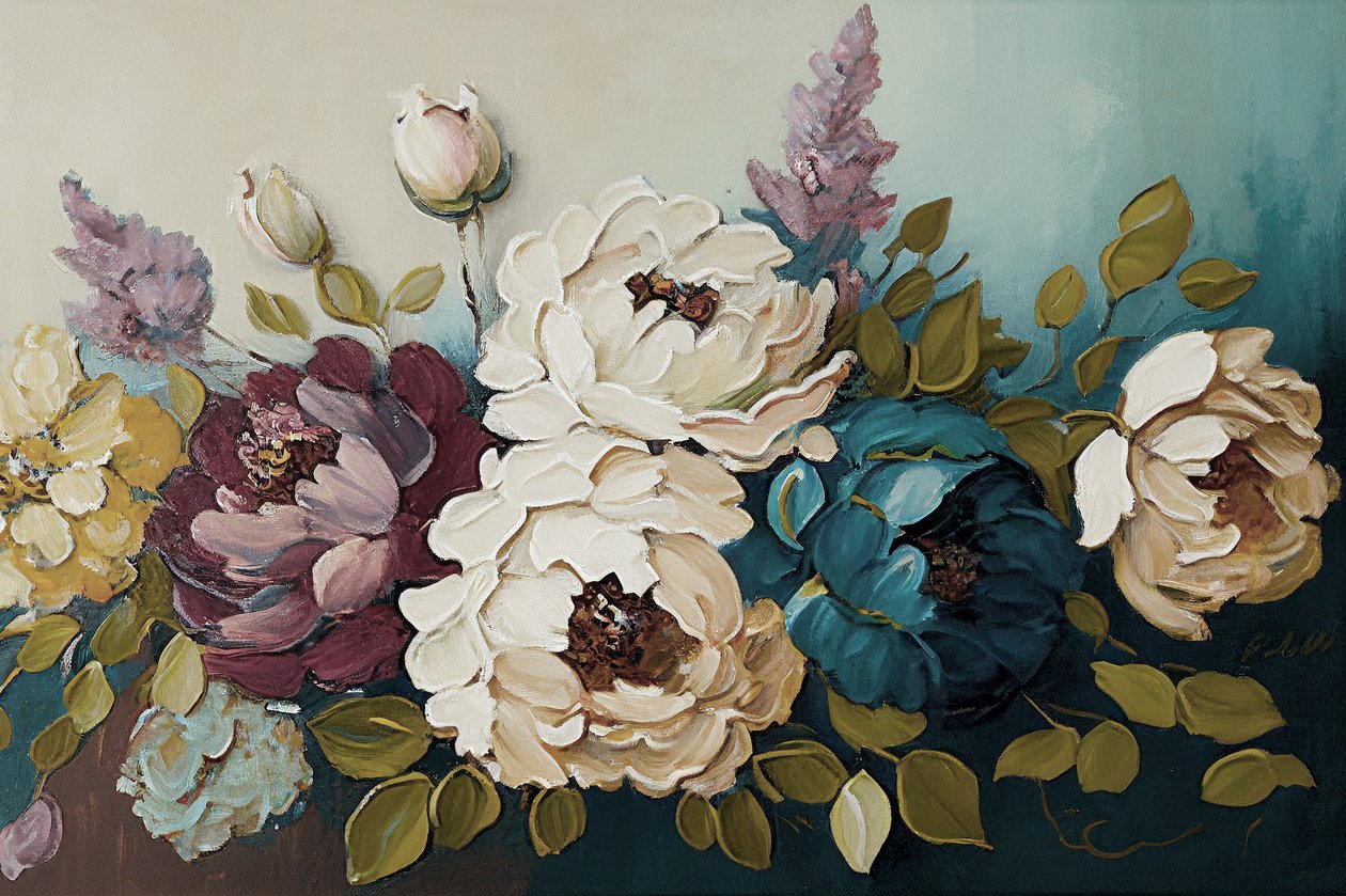Bloemenboeket van pioenrozen door F. Abderrahim