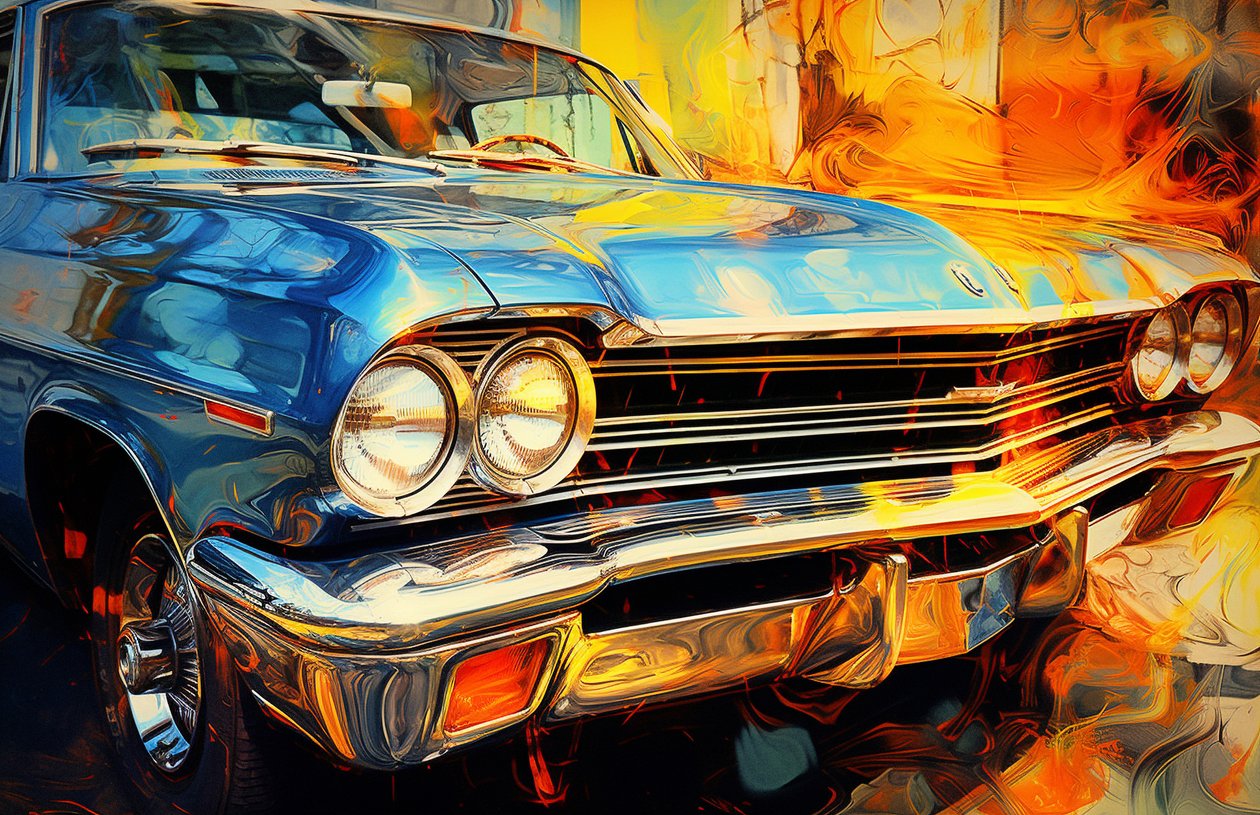 Vintage oude auto posters te koop, online kunstprints, kamer decor door F. Abderrahim