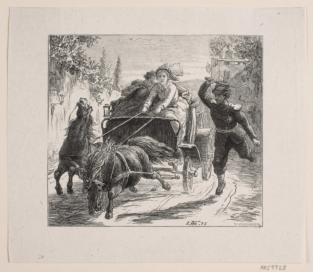 Illustratie bij Bjørnstjerne Bjørnson "Een schets uit Italië" door F. Hendriksen