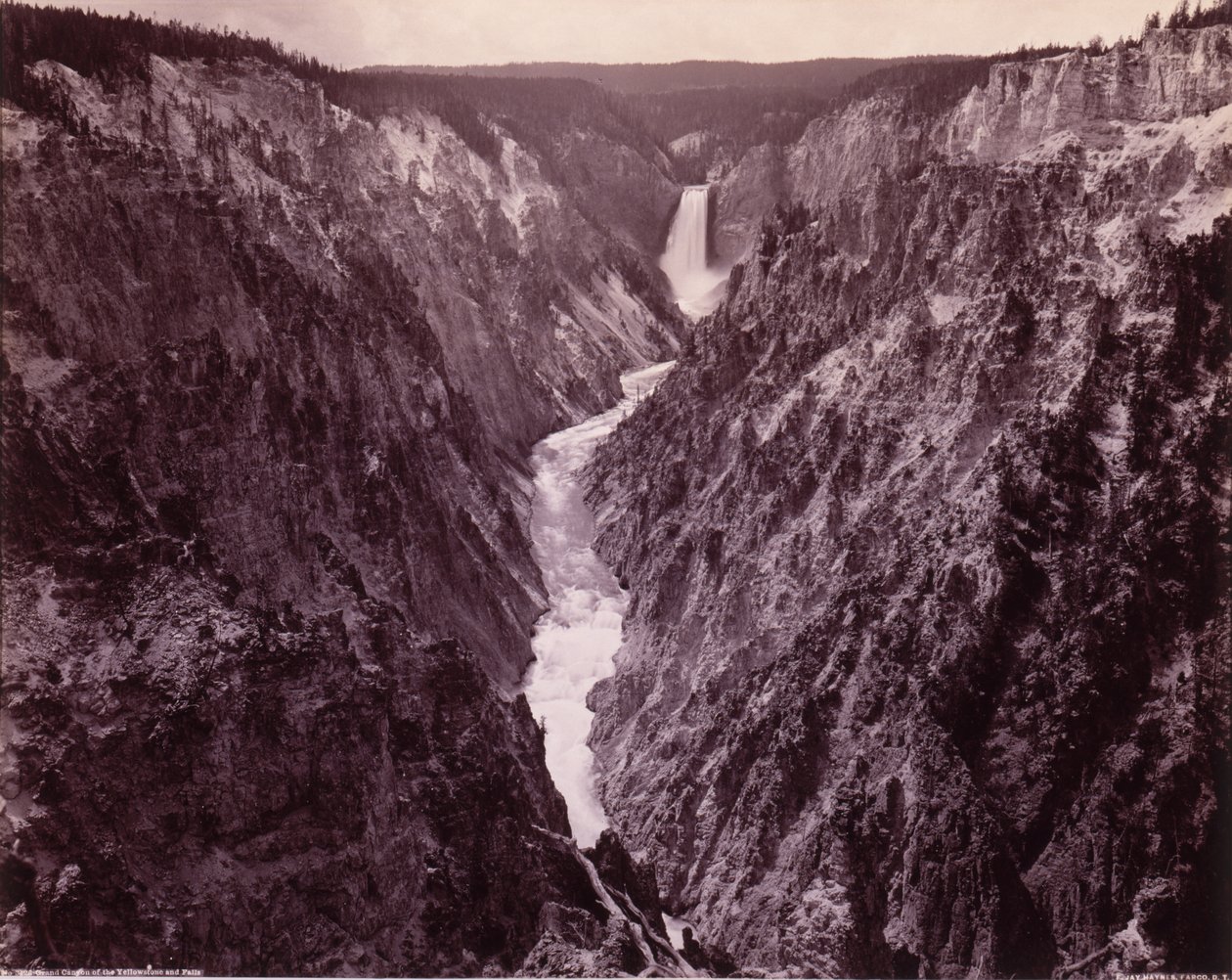 Grand Canyon van de Yellowstone en watervallen door F. Jay Haynes