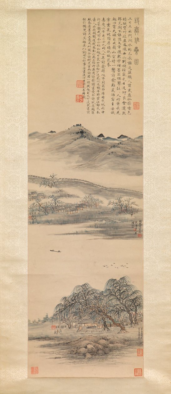 Elegante bijeenkomst bij de poëzienis door Fa Shishan et al., Chinese