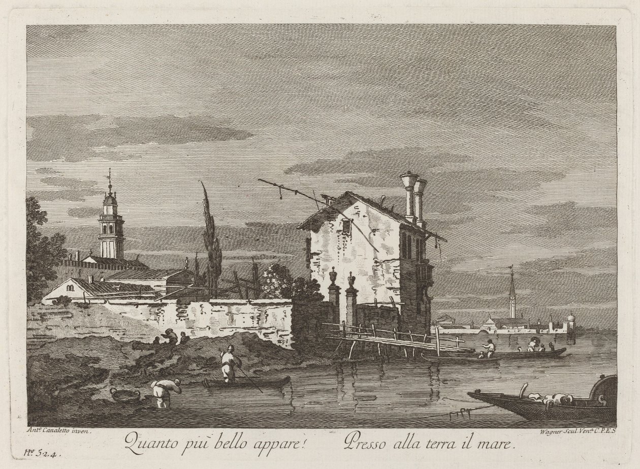 Hoeveel mooier lijkt... door Fabio Berardi after Canaletto