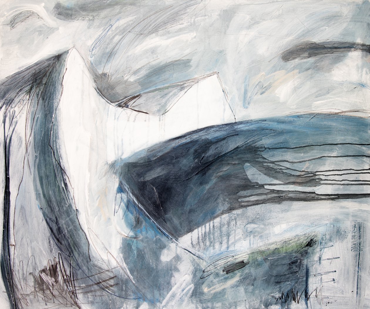 Haven Brow, 2019 (acrylverf op doek) door Faye Bridgwater