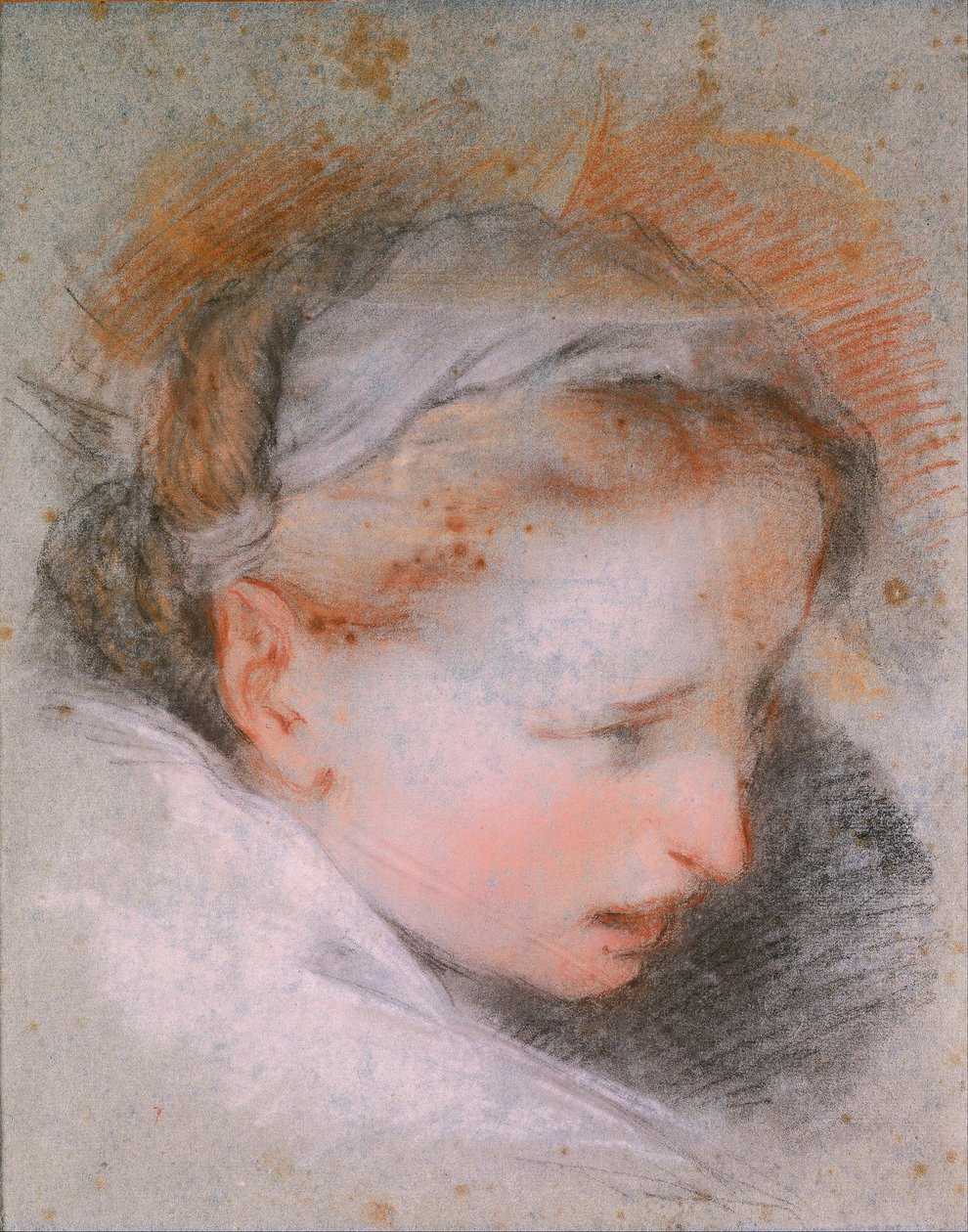 Hoofd van een vrouw, 1568-1569 door Federico Barocci