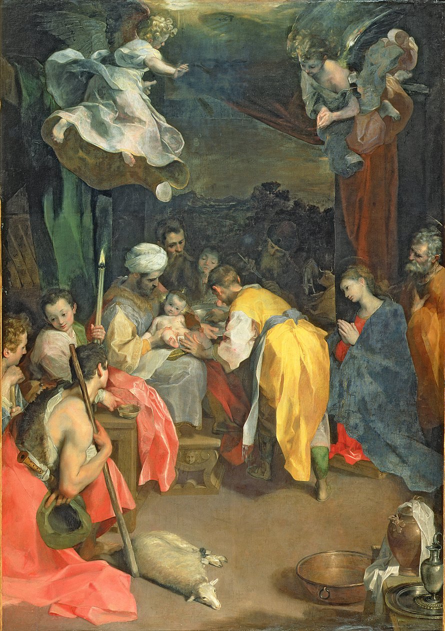 De Besnijdenis van Christus (detail) door Federico Fiori Barocci or Baroccio
