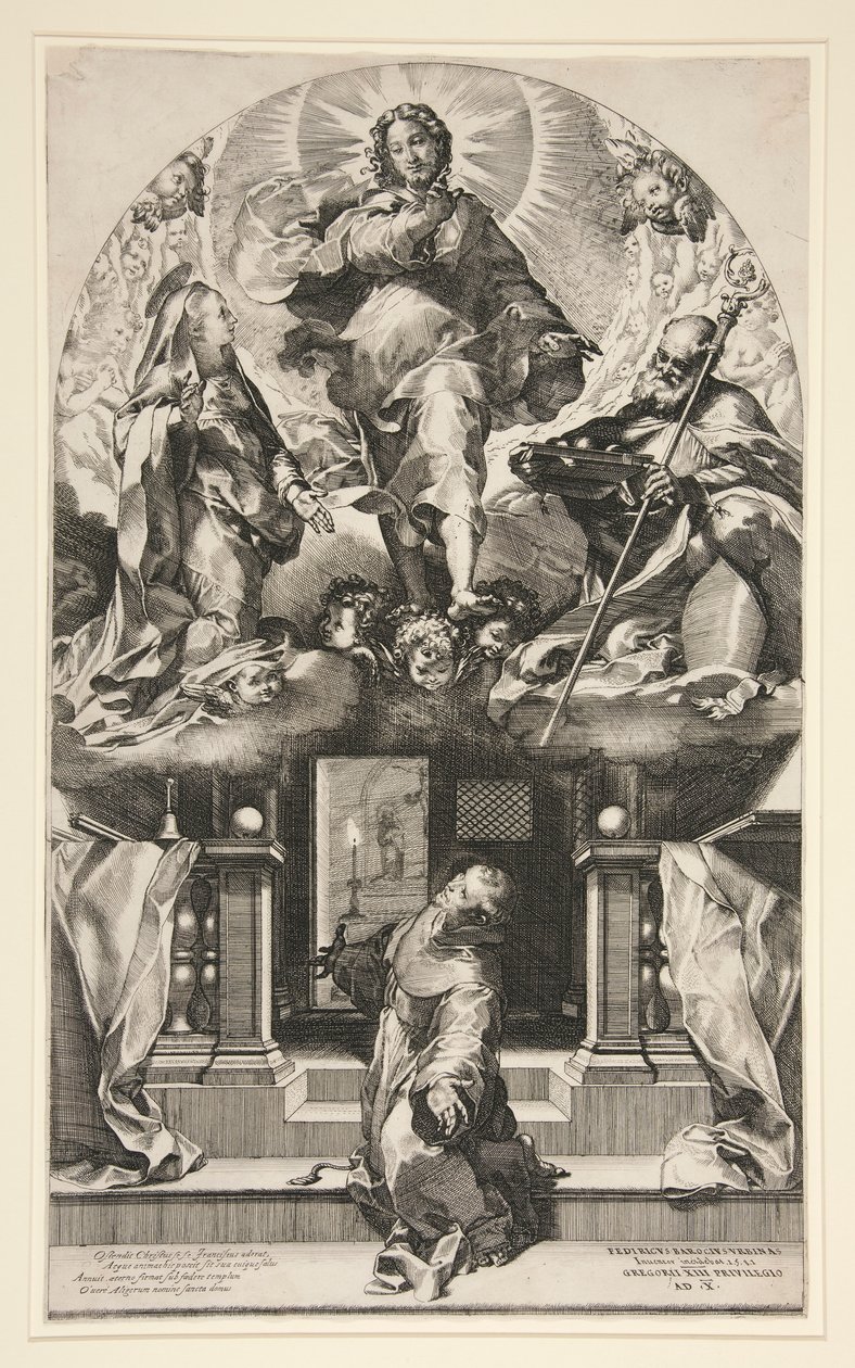 Het visioen van St. Franciscus (Il Perdono di San Francesco) door Federico Barocci