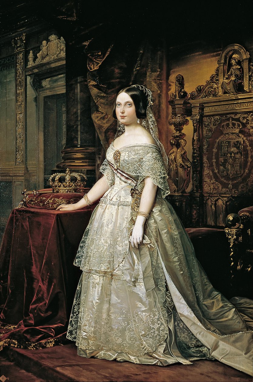 Portret van Isabella II van Spanje door Federico de Madrazo y Kuntz