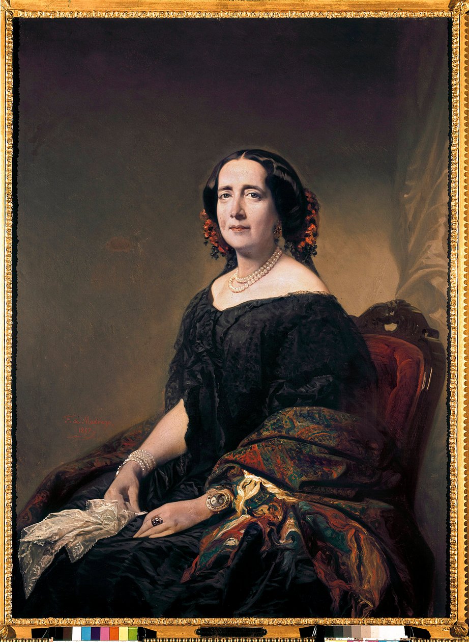 Portret van de Cubaanse letterkundige Gertrudis Gomez de Avellaneda door Federico de Madrazo y Kuntz