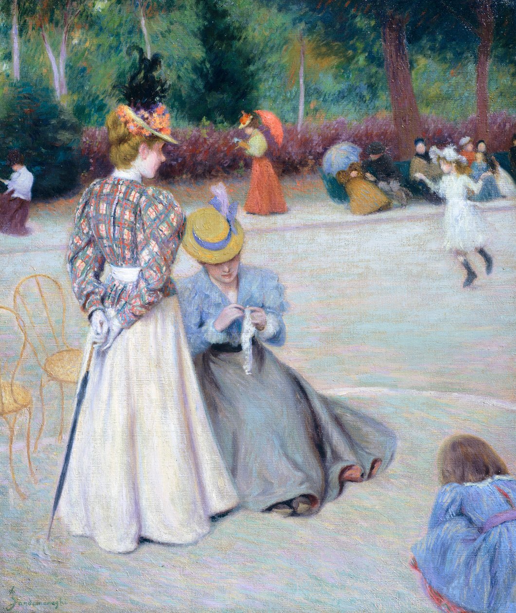 Spelletjes in het park, door Federico Zandomeneghi door Federigo Zandomeneghi