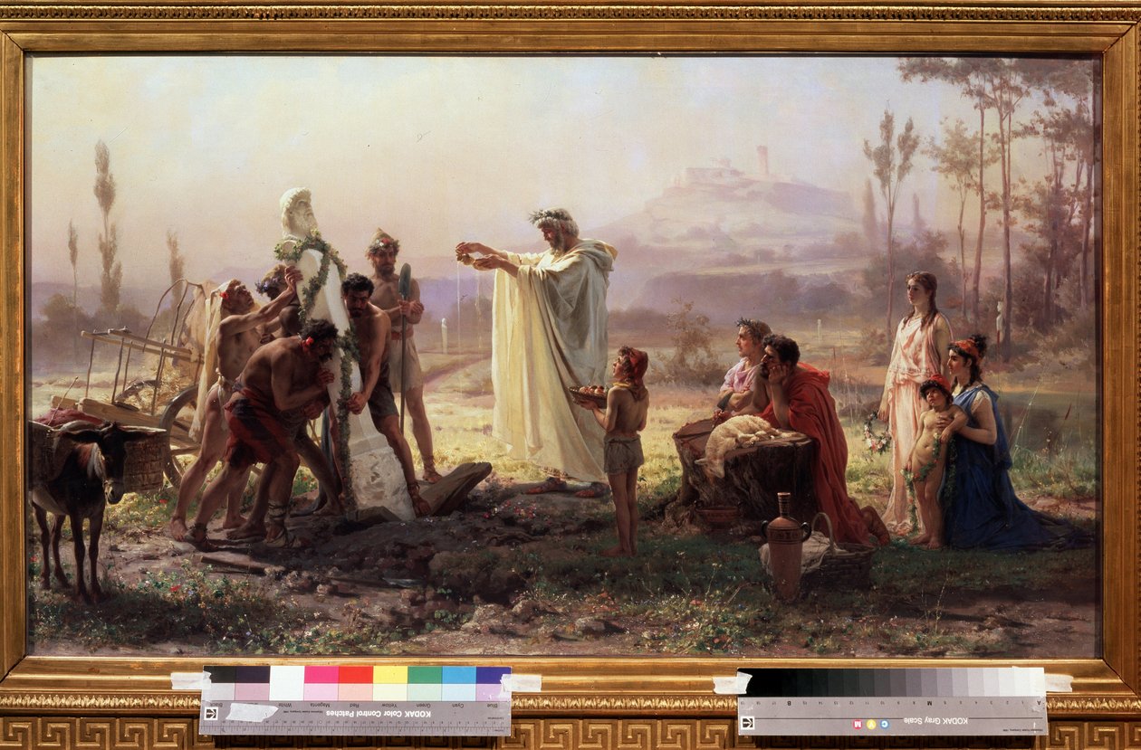 Oude Griekenland: Ceremonie ter ere van de god Hermes door Fedor Andreevich Bronnikov
