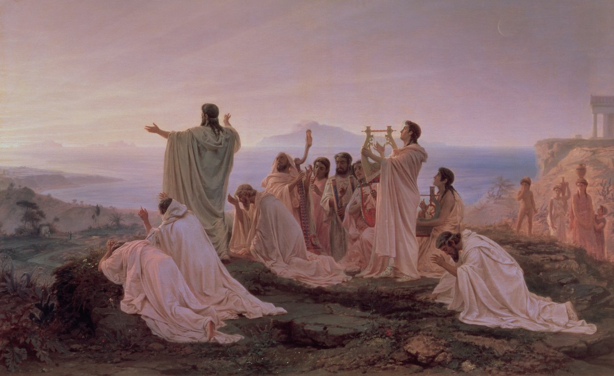 Hymne van de Pythagoreeërs aan de opkomende zon, 1869 door Fedor Andreevich Bronnikov