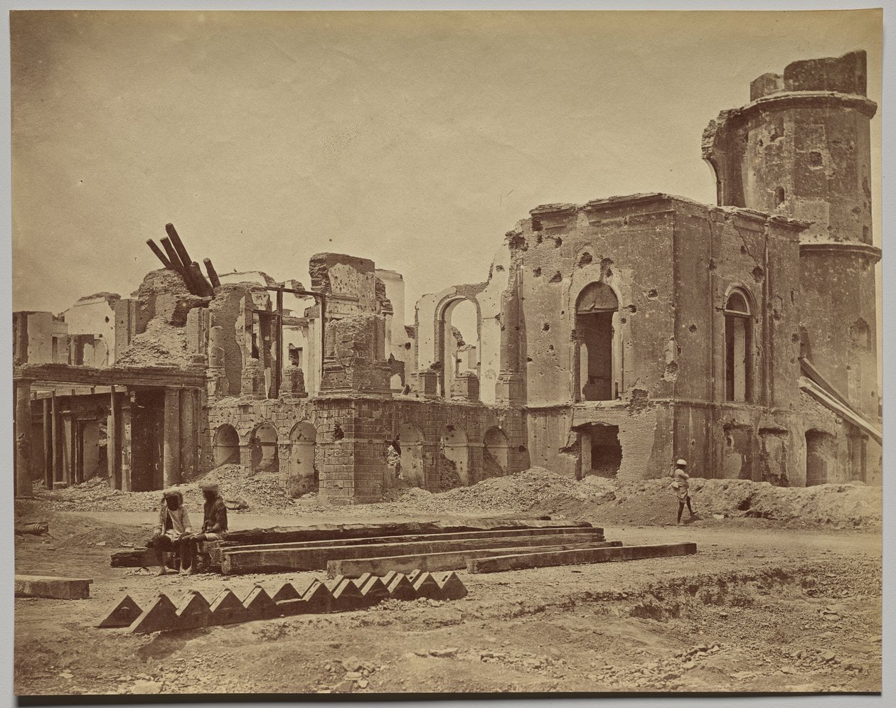 De Residentie vanaf de Voorkant, met de Kamer waar Sir Henry Lawrence werd Gedood door Felice A. Beato