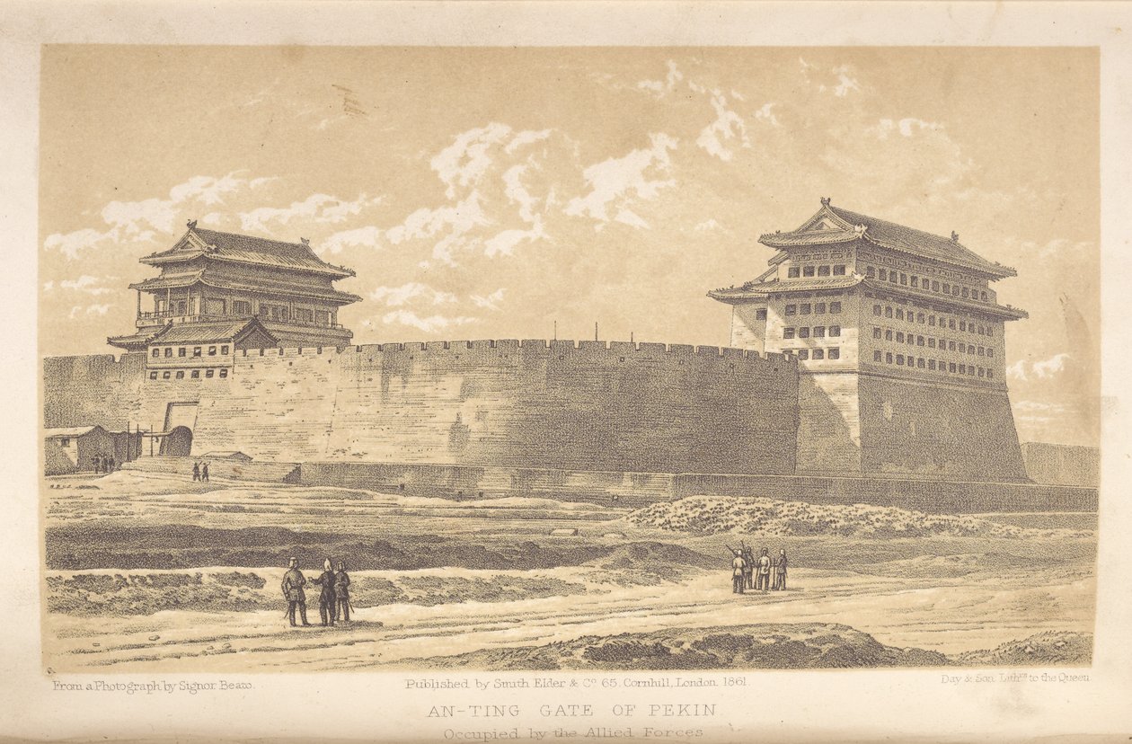 [Anting Poort van Peking Bezet door de Geallieerden]. door Felice Beato