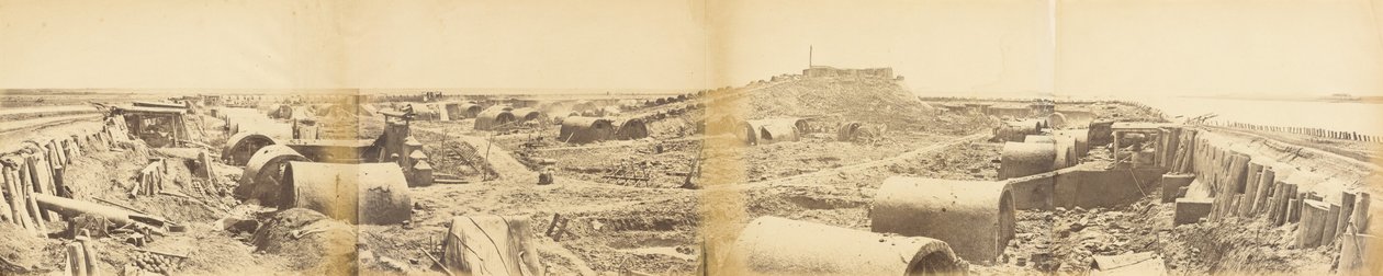 Interieur van het Noordfort Taku na de verovering op 21 augustus 1860 door Felice Beato