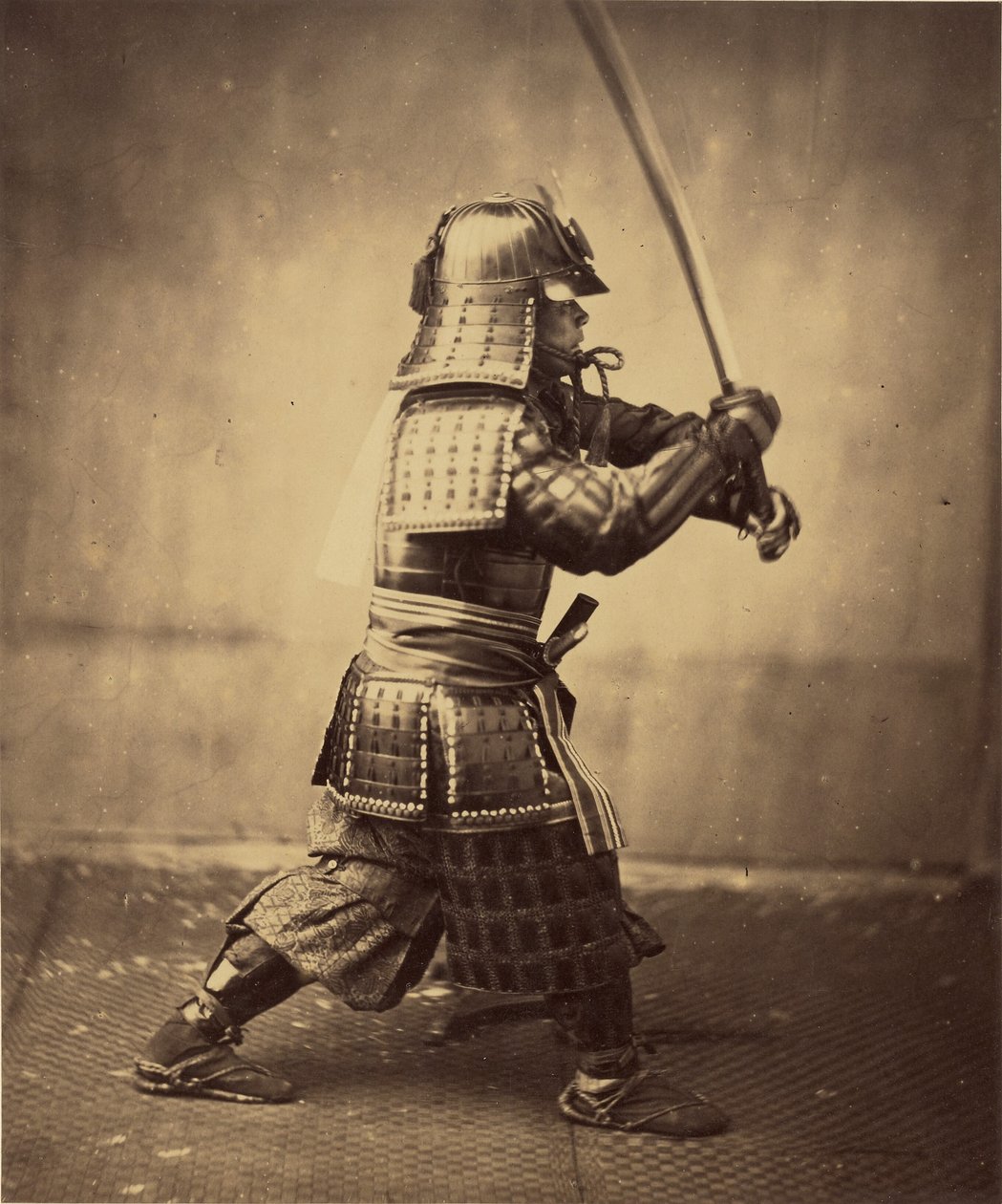 [Japanse krijger in harnas] door Felice Beato