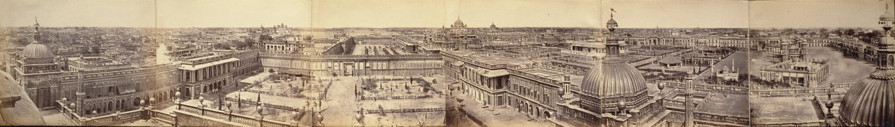 Panorama van Lucknow, Gemaakt vanaf de Grote Imambara door Felice Beato