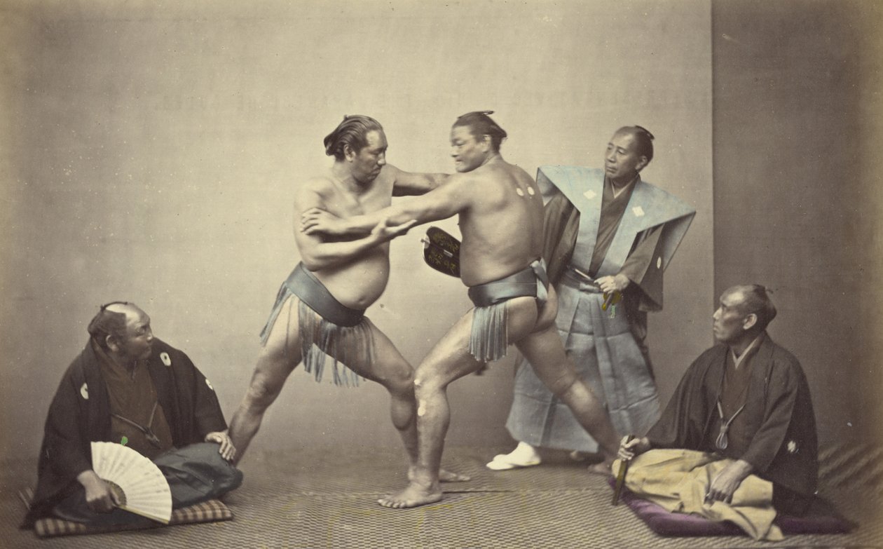 Vertegenwoordigers van Nio, de Japanse Hercules door Felice Beato