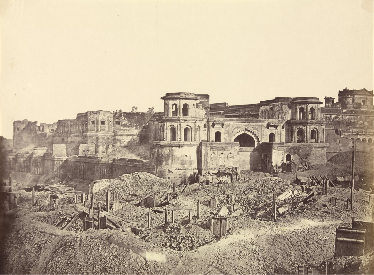 De Mucha Bawn, of de Oude Citadel van Lucknow door Felice Beato