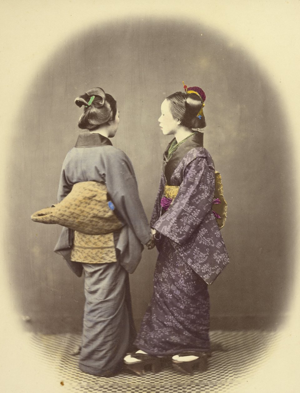 Twee Japanse vrouwen door Felice Beato