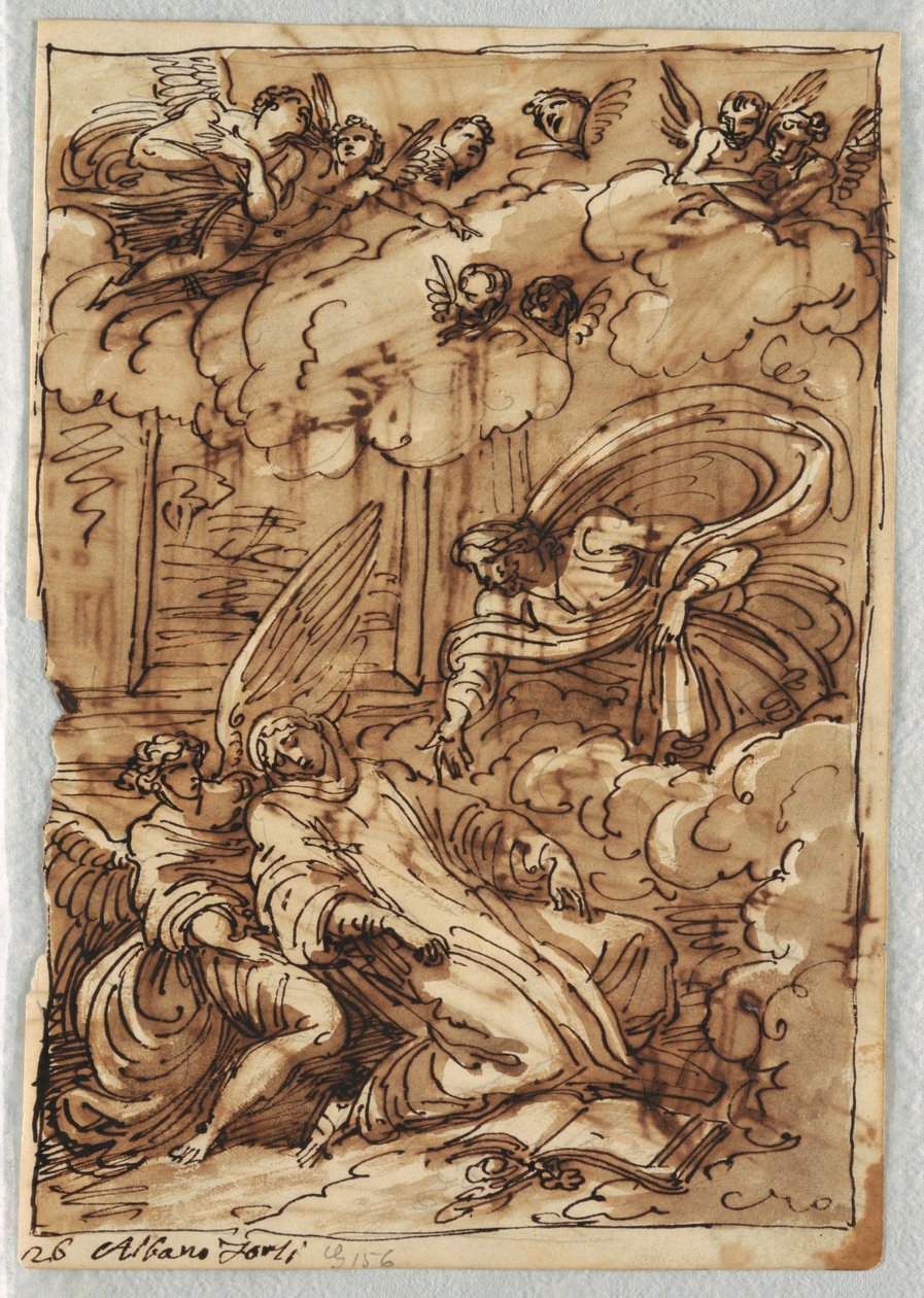 Extase van St. Theresa na Cirkel van Francesco Albani door Felice Giani