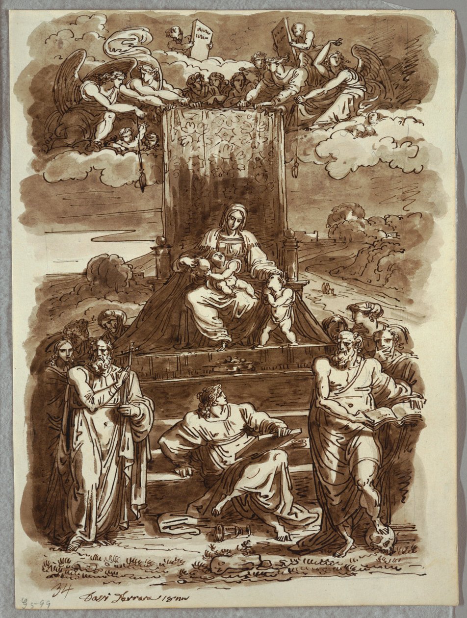 Madonna op de Troon door Felice Giani