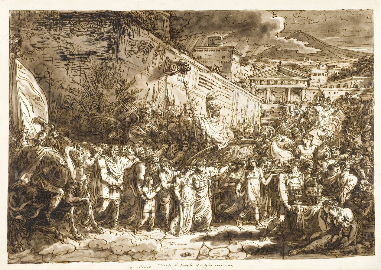 De triomf van Paulus Emilius door Felice Giani
