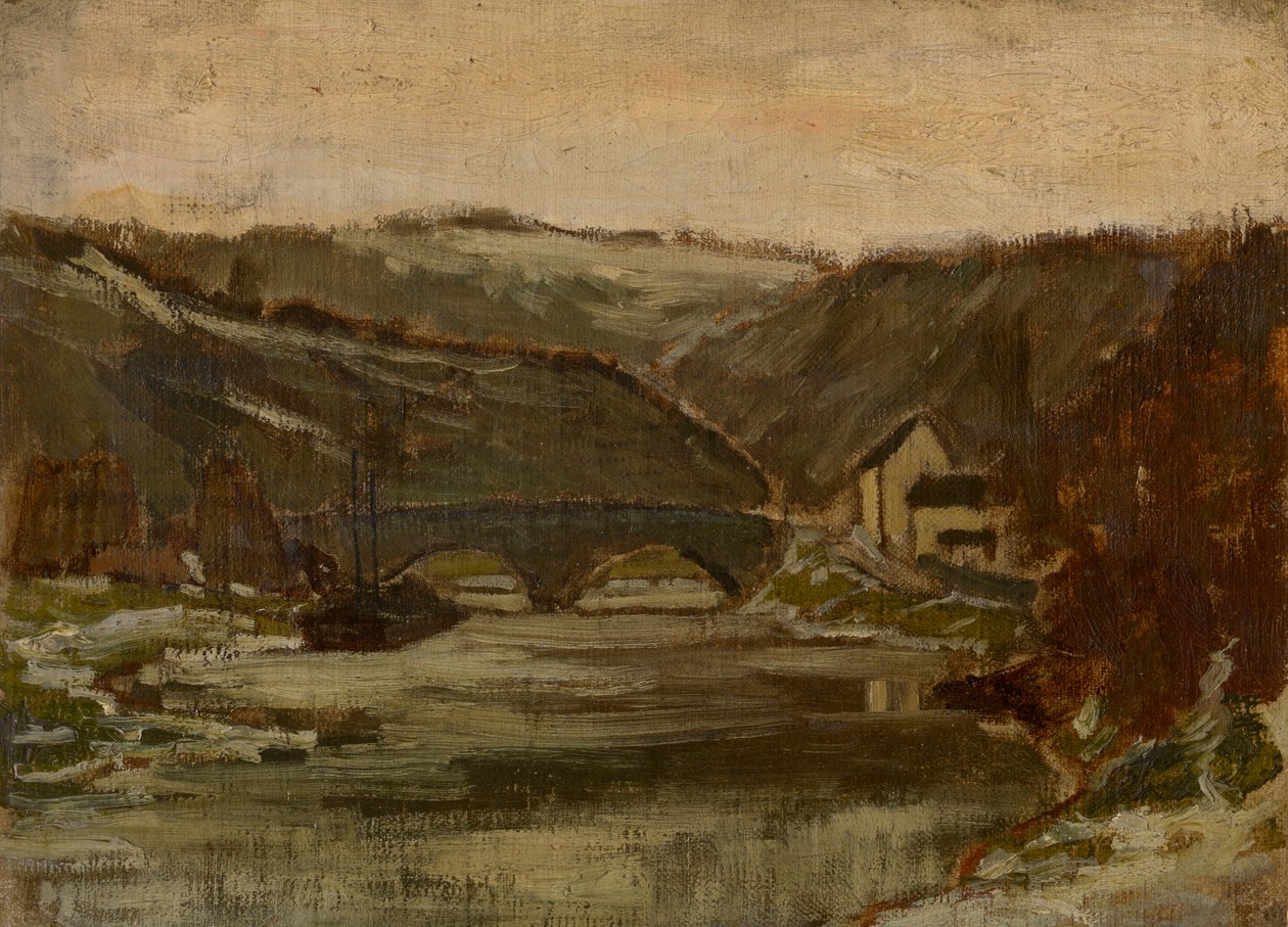 Brug over de Lesse door Félicien Rops