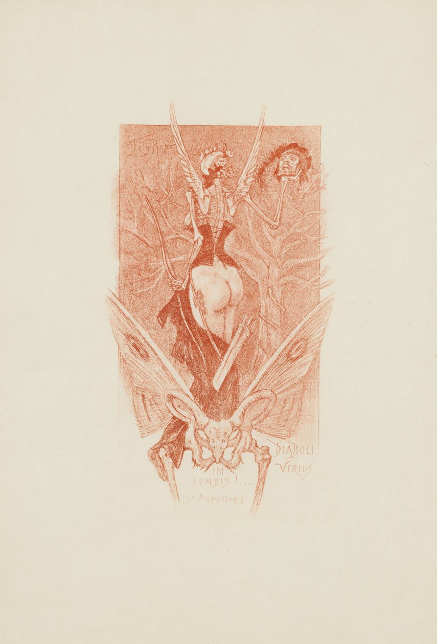 Diaboli Virtus in Lombis door Félicien Rops