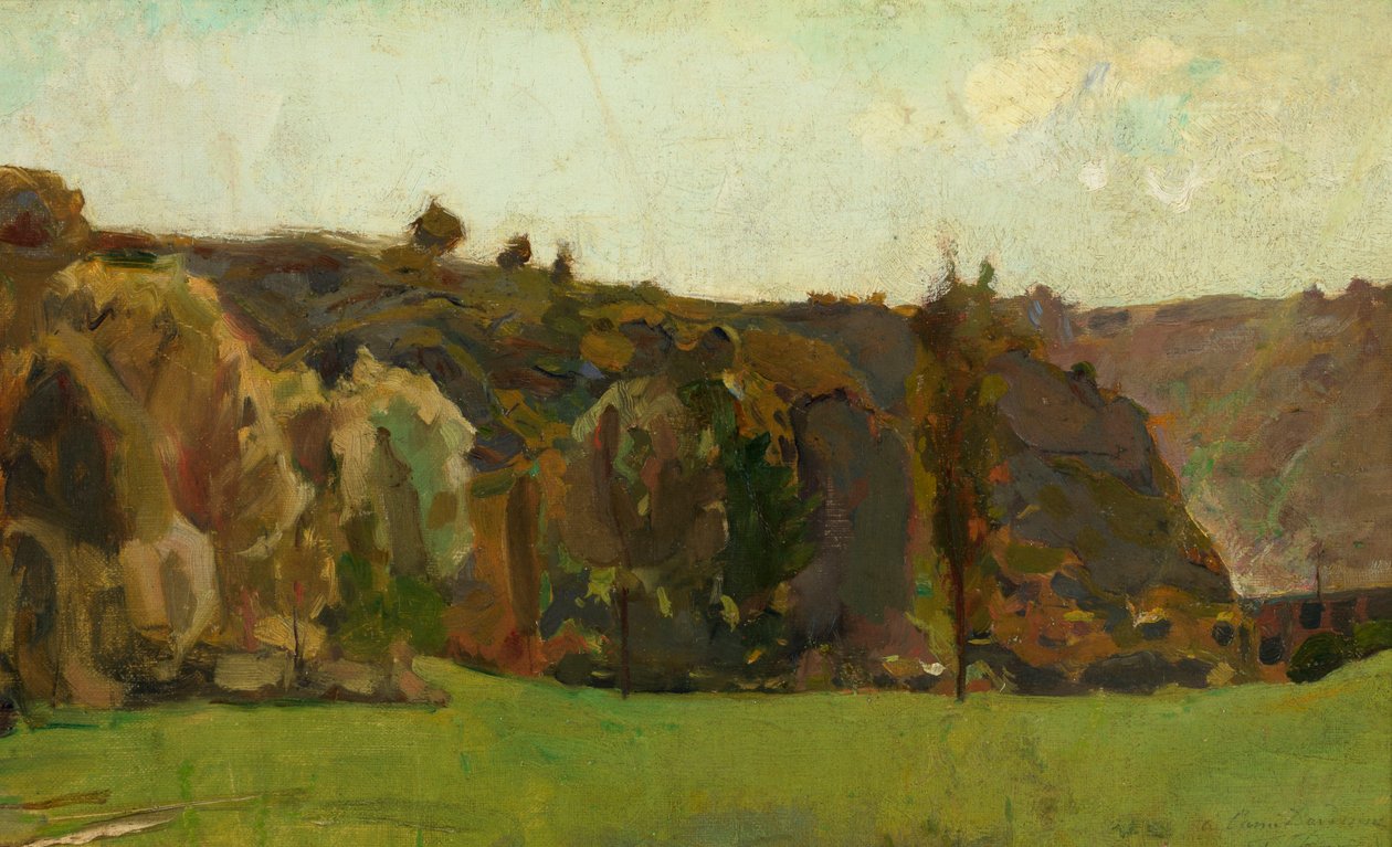 Landschap in de Ardennen door Félicien Rops