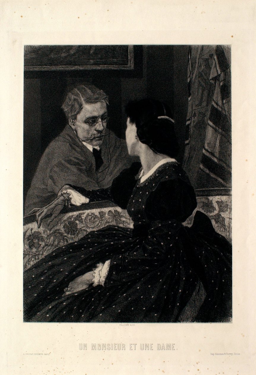 Een heer en een dame door Félicien Rops