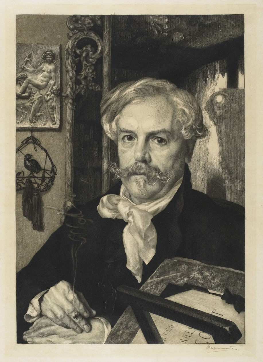 Edmond de Goncourt door Felix Bracquemond