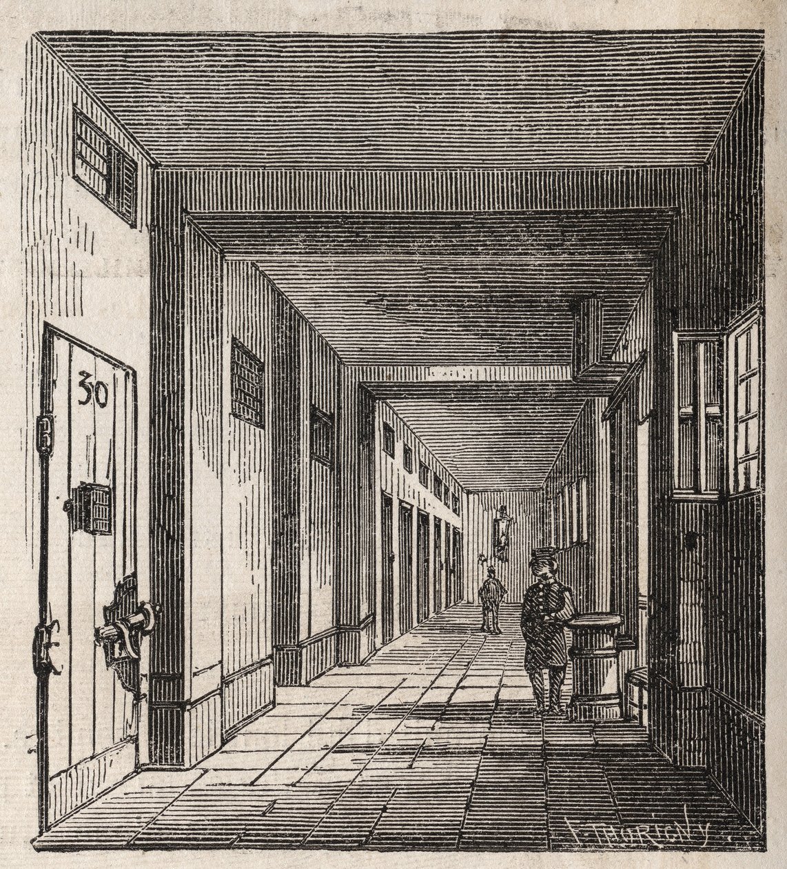 Parijs - Gevangenis de la Petite Roquette (gevangenis voor vrouwen en adolescenten) door Felix (after) Thorigny