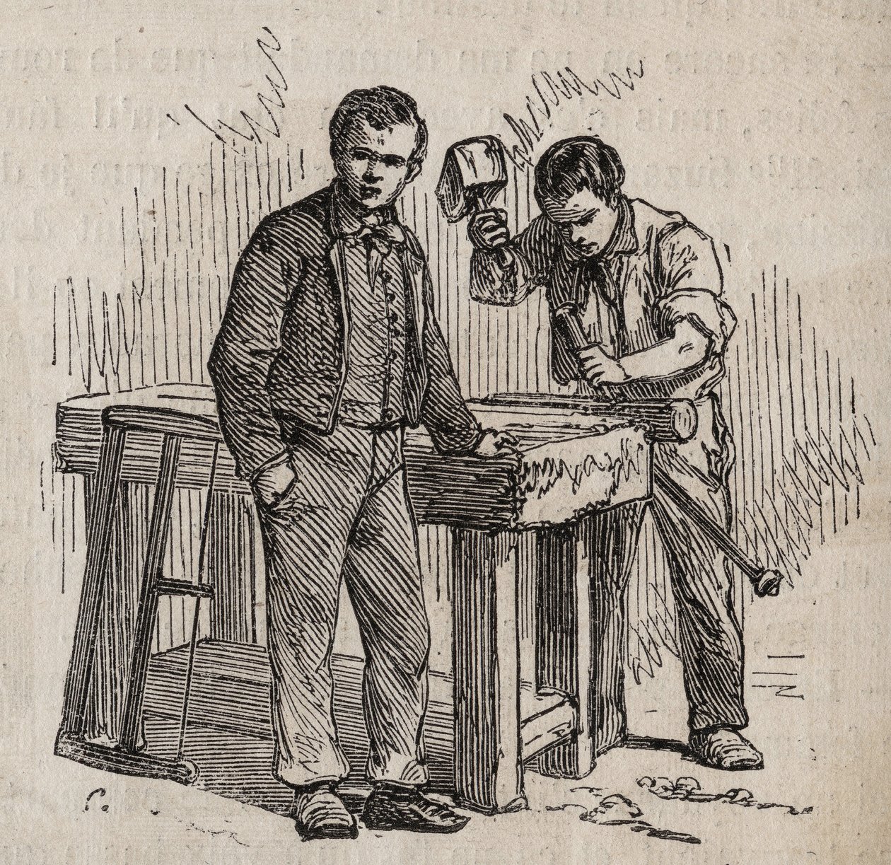 Parijs - Gevangenis de la Petite Roquette (gevangenis voor vrouwen en adolescenten) door Felix (after) Thorigny