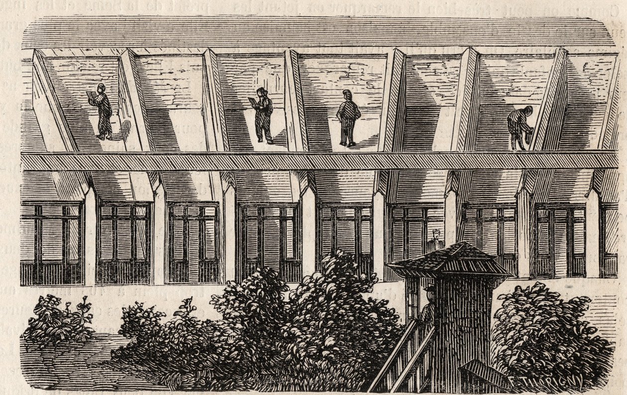 Parijs - Gevangenis de la Petite Roquette (gevangenis voor vrouwen en adolescenten) door Felix (after) Thorigny