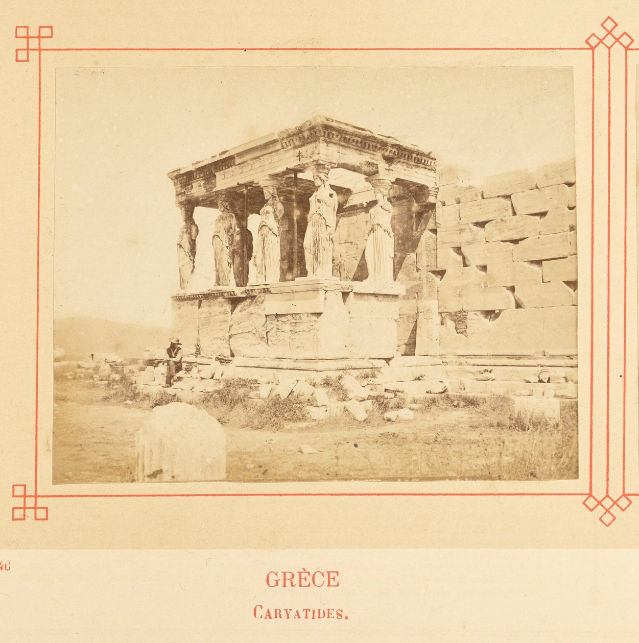 Karyatiden. door Félix Bonfils