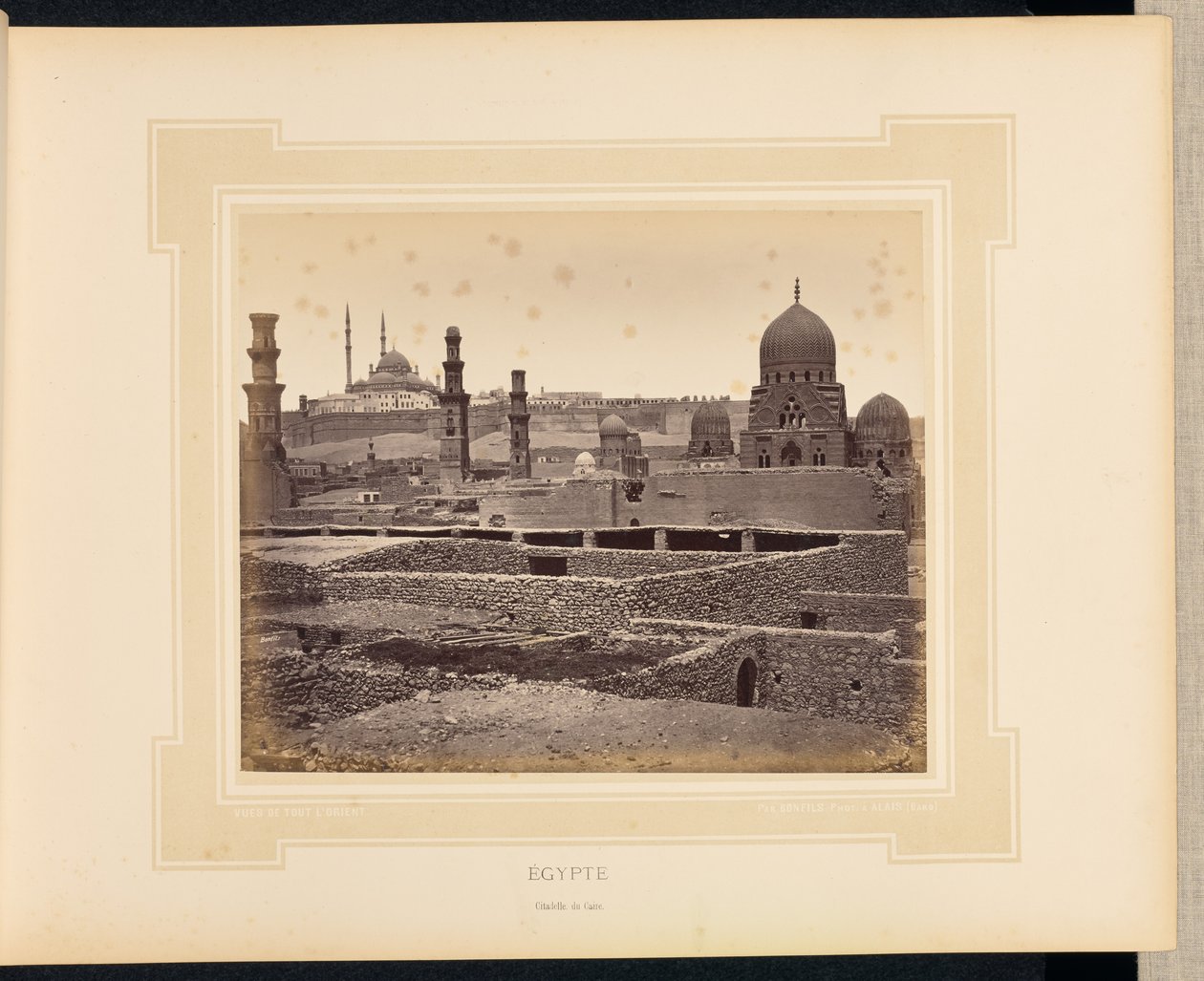 Egypte: Citadel van Caïro door Félix Bonfils