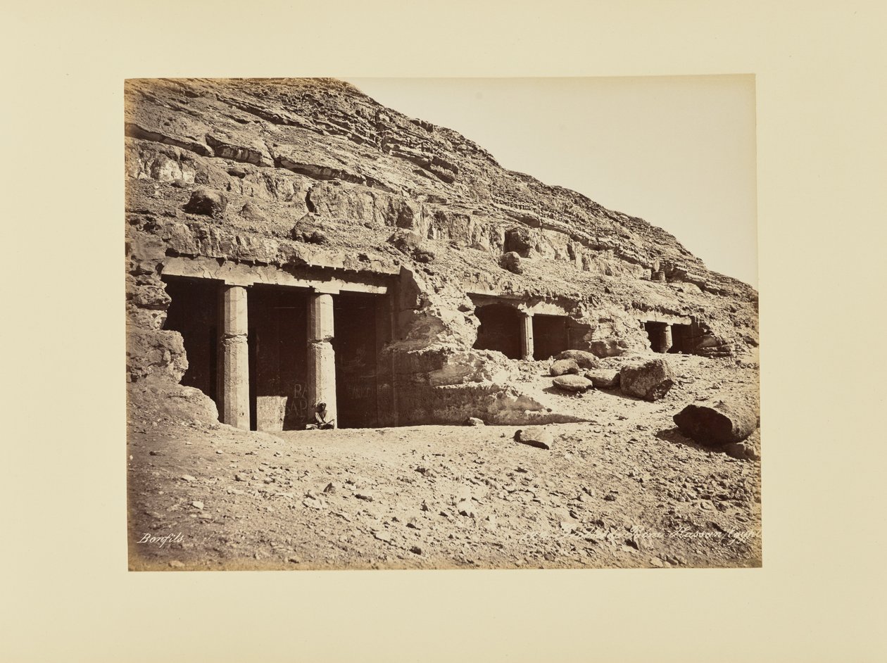 De grot van Béni-Hassan, Egypte door Félix Bonfils