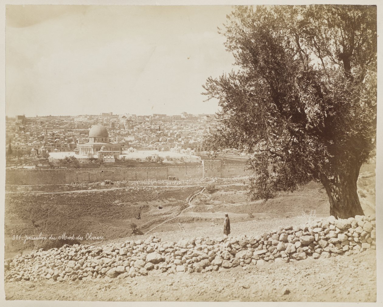 Jeruzalem vanaf de Olijfberg #301 door Félix Bonfils