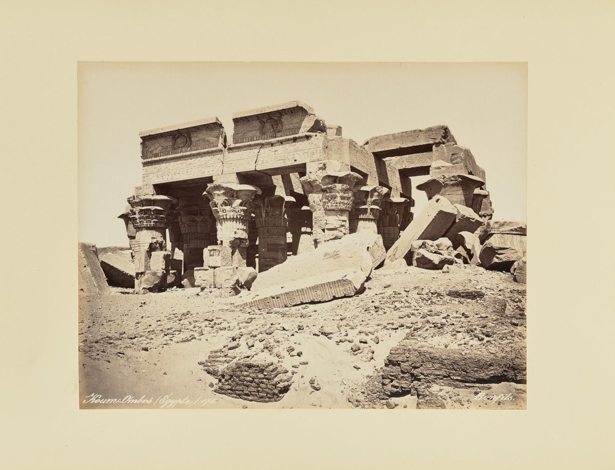 Koum-Ombos (Egypte) door Félix Bonfils