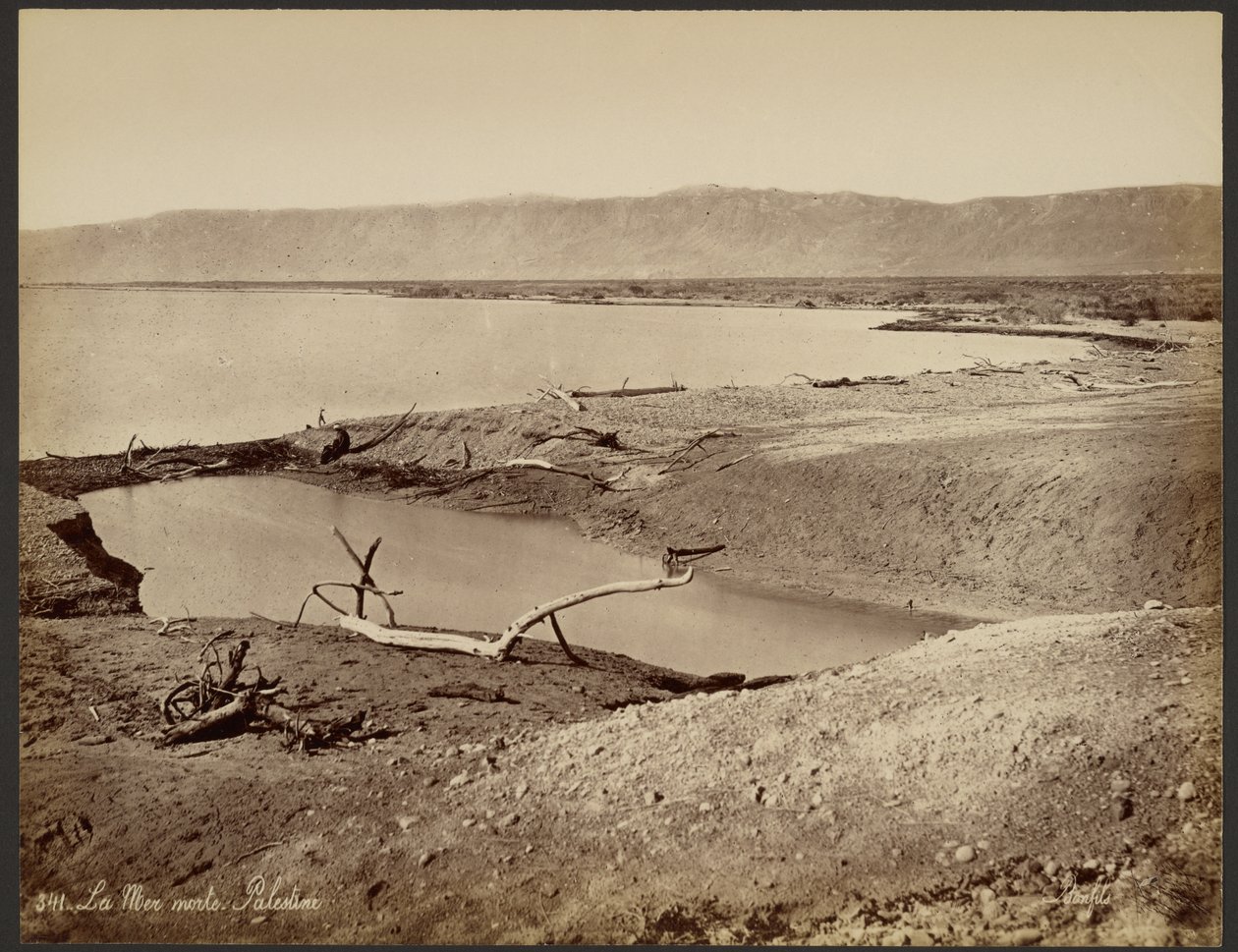 De Dode Zee, Palestina door Félix Bonfils