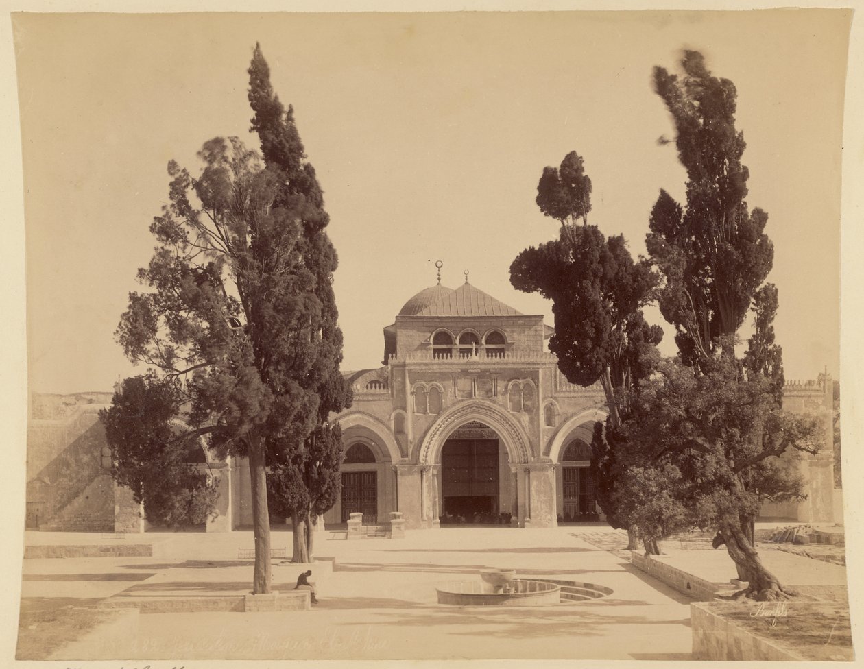 De Al-Aqsa-moskee door Félix Bonfils