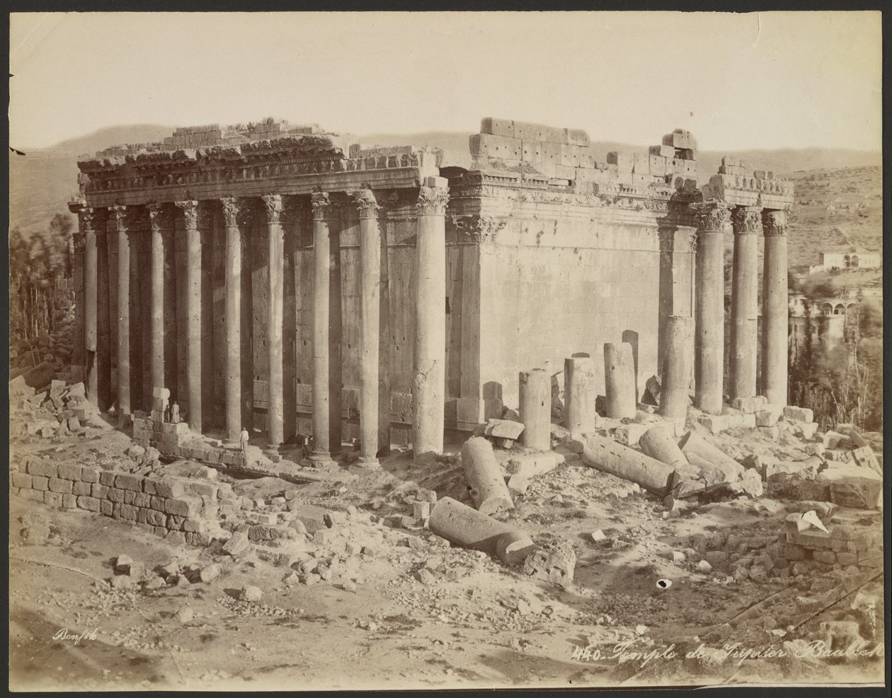Tempel van Jupiter, Baalbek door Félix Bonfils