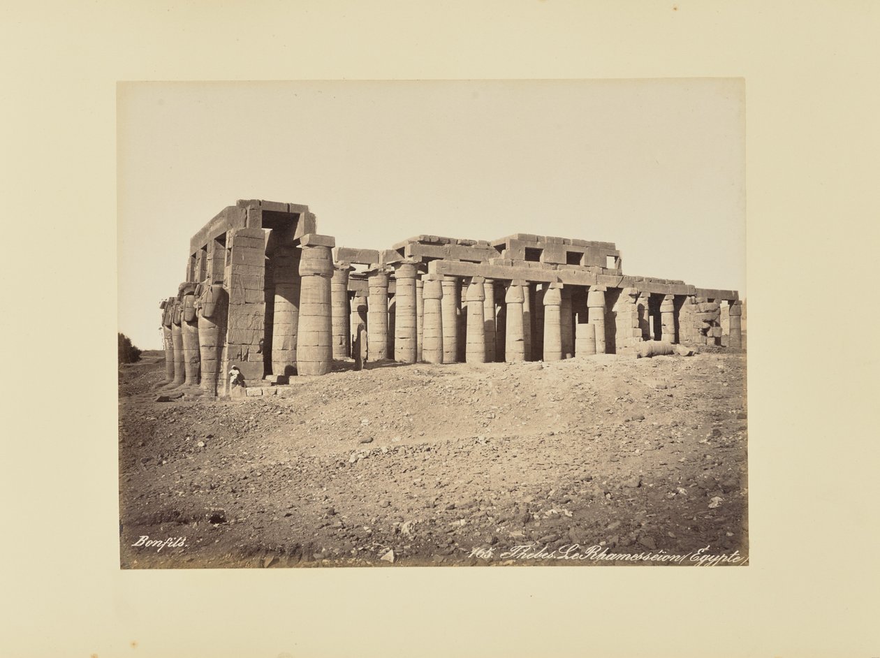 Thebe. Het Rhamesséion (Egypte) door Félix Bonfils